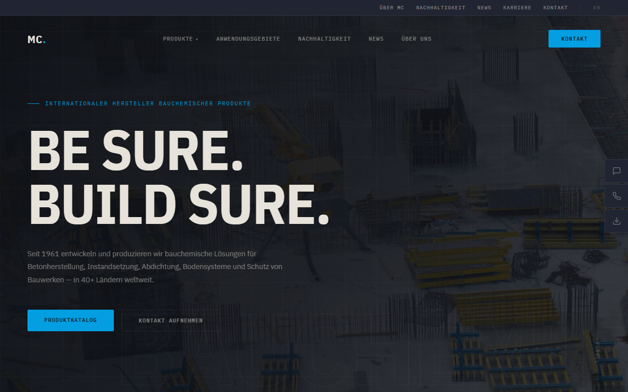 MC Bauchemie Website Demo