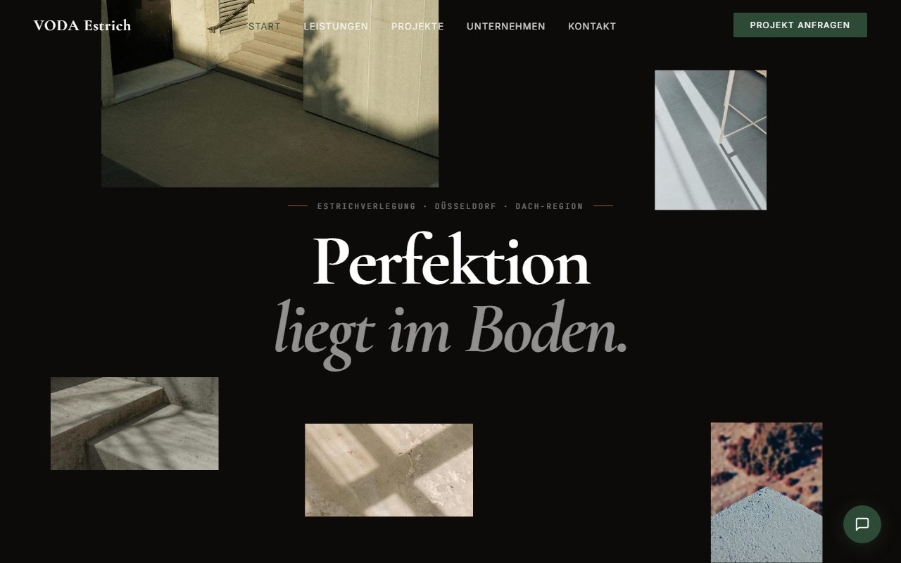 VODA Estrichbau Website Demo